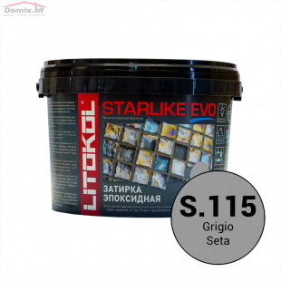 Фуга для плитки Litokol Starlike Evo S.115 Grigio Seta (1 кг)
